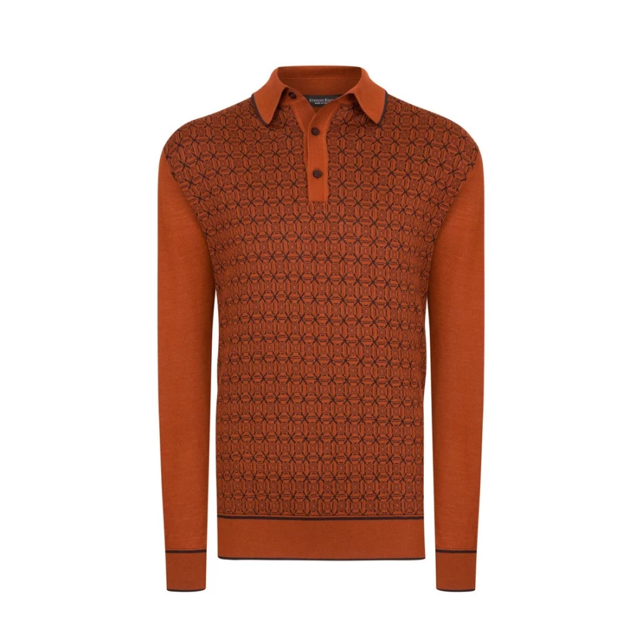 Stefano Ricci Men's Premium Three-Button Polo Shirt – Classic Fit Luxury Cotton Top