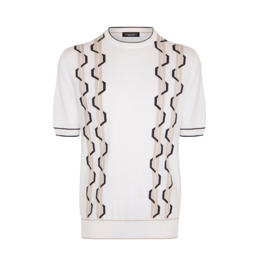 Stefano Ricci Men's Luxury Crew Neck Sweater - Premium Cotton Knitwear for Men