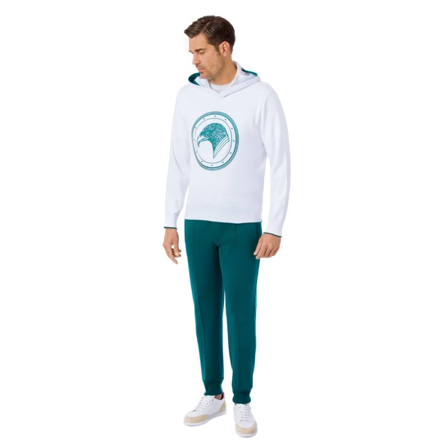 "Stefano Ricci Men's Premium Hooded Jogging Suit Sweatshirt for Athletic Comfort"