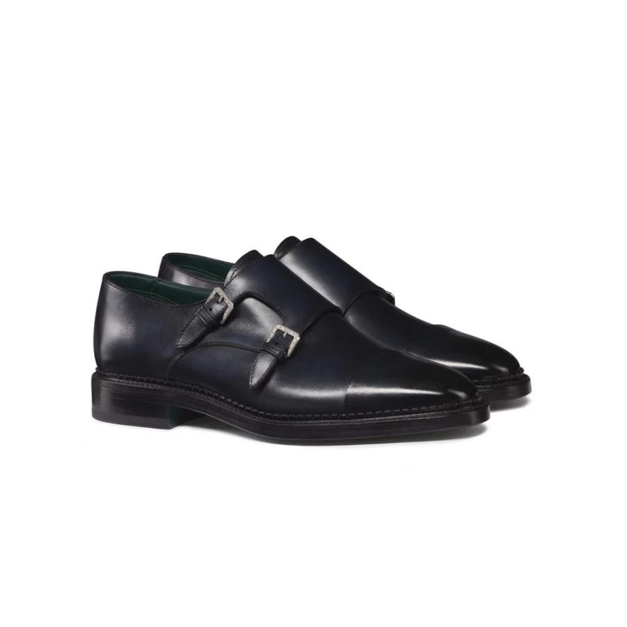 "Stefano Ricci Luxury Double Cutaway Monk Strap Dress Shoes for Men"