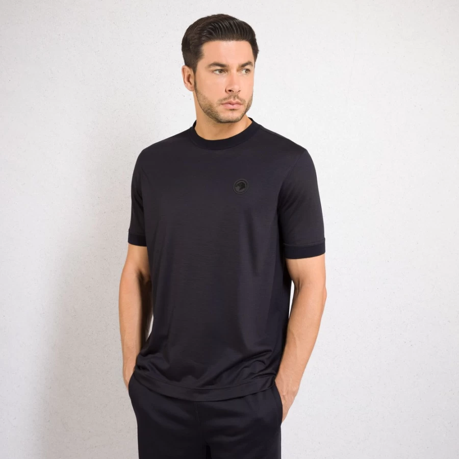 Stefano Ricci Men's Wool Crew Neck T-Shirt in Color T23302_198 | Premium Knitwear