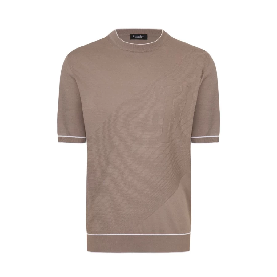 Stefano Ricci Men's Knit Short Sleeve Crewneck Sweater in F23105_3226 Color