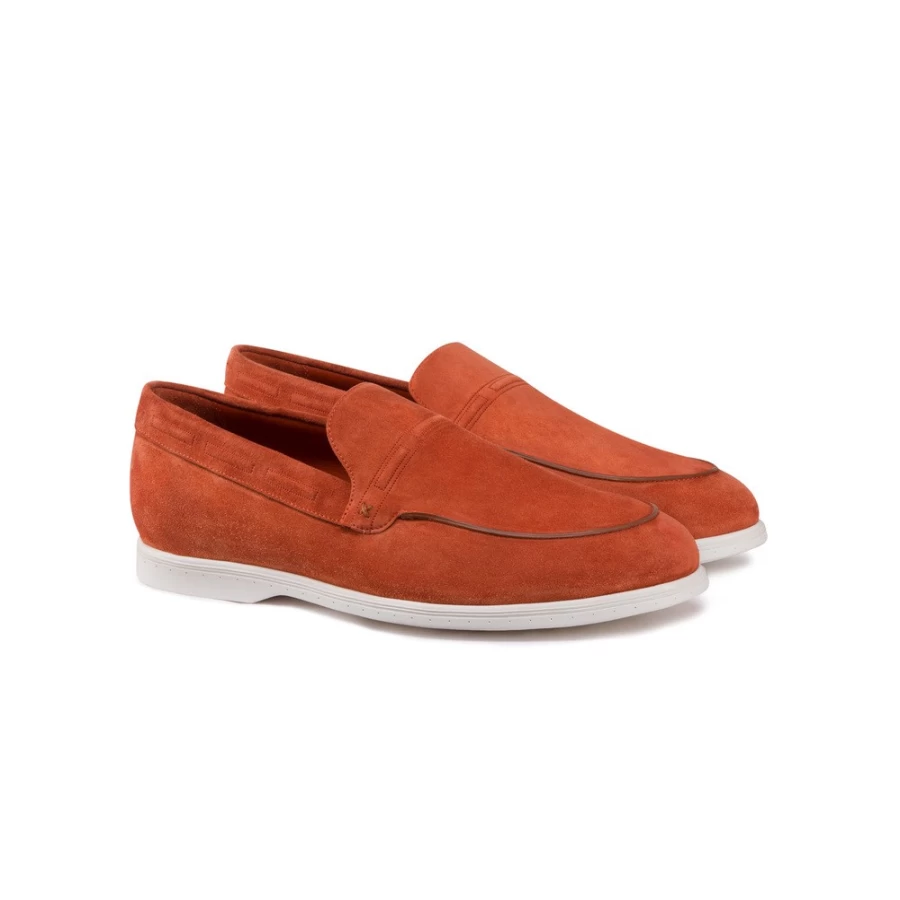 "Stefano Ricci Luxury Suede Loafers in Y018 Tan Brown – Premium Men's Slip-On Shoes"