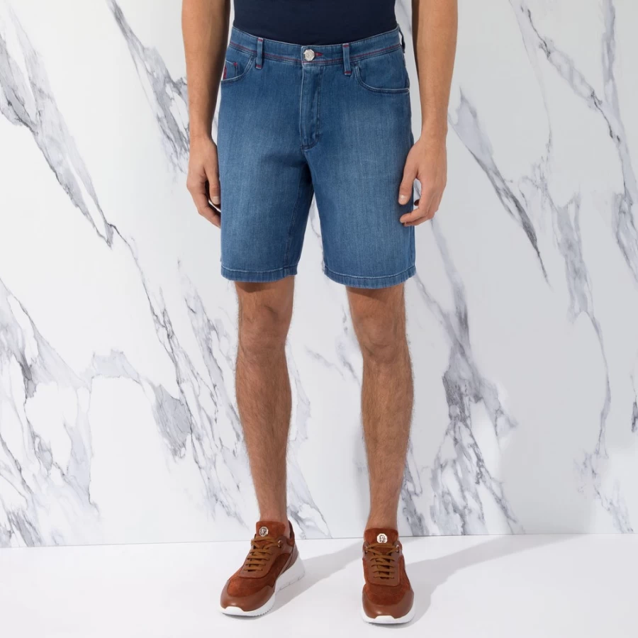 "Stefano Ricci Men's Premium Denim Shorts | High-Quality Designer Jeans Shorts for Men"