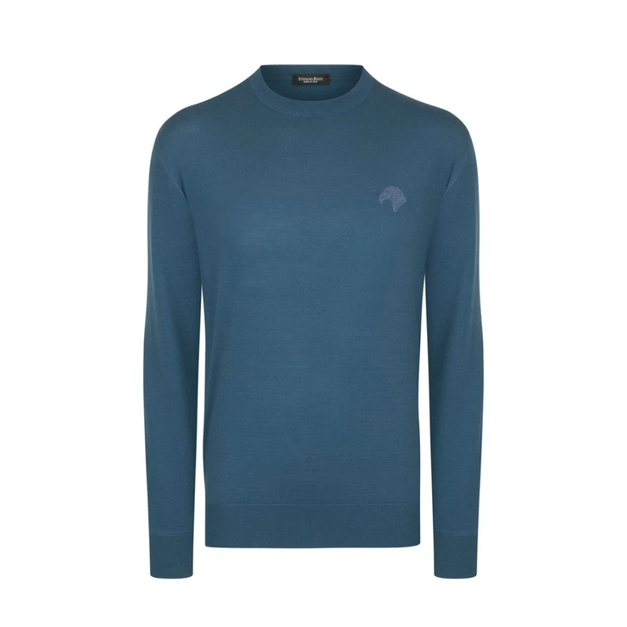 Stefano Ricci Men's Luxury Crewneck Sweater - Premium Cotton Knitwear for Elegant Style