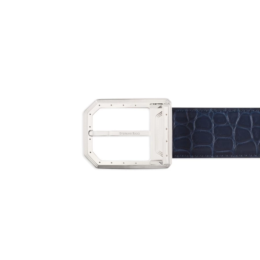 Stefano Ricci Handmade Genuine Crocodile Leather Belt for Men - Luxury Matte Finish