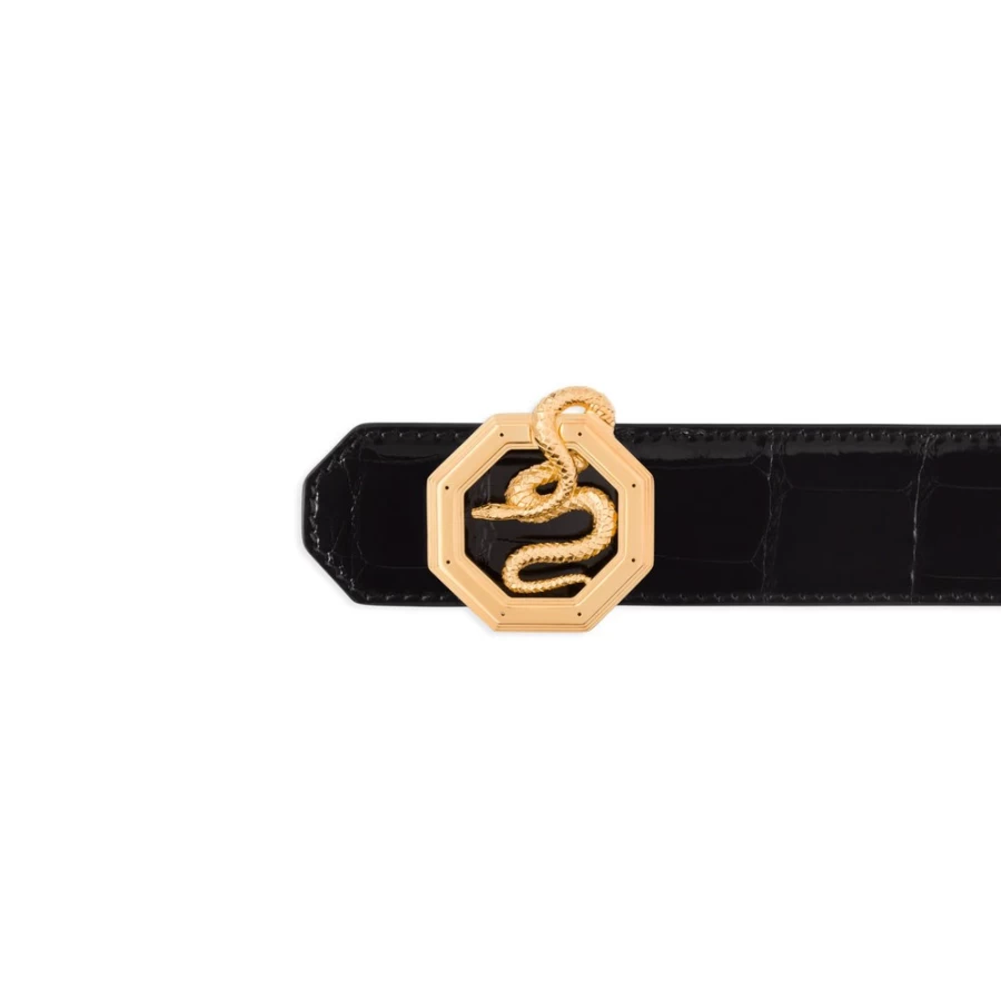 Stefano Ricci Luxury Polished Alligator Leather Belt for Men - Premium Italian Designer Accessory