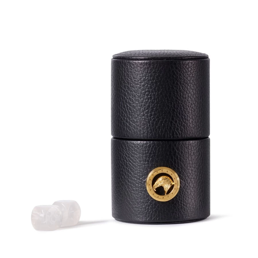 "Stefano Ricci Luxury Travel Dice Set - Premium Leather Backgammon & Board Game Accessories"