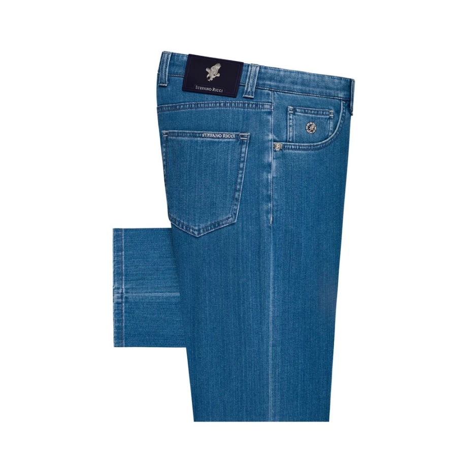 "Stefano Ricci Men's Premium Slim Fit Jeans for a Stylish Look"