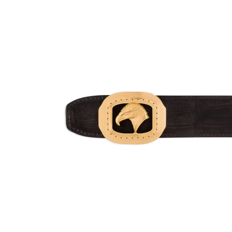 "Stefano Ricci Genuine Crocodile Leather Belt for Men – Luxury Nubuck Finish Dress Belt"
