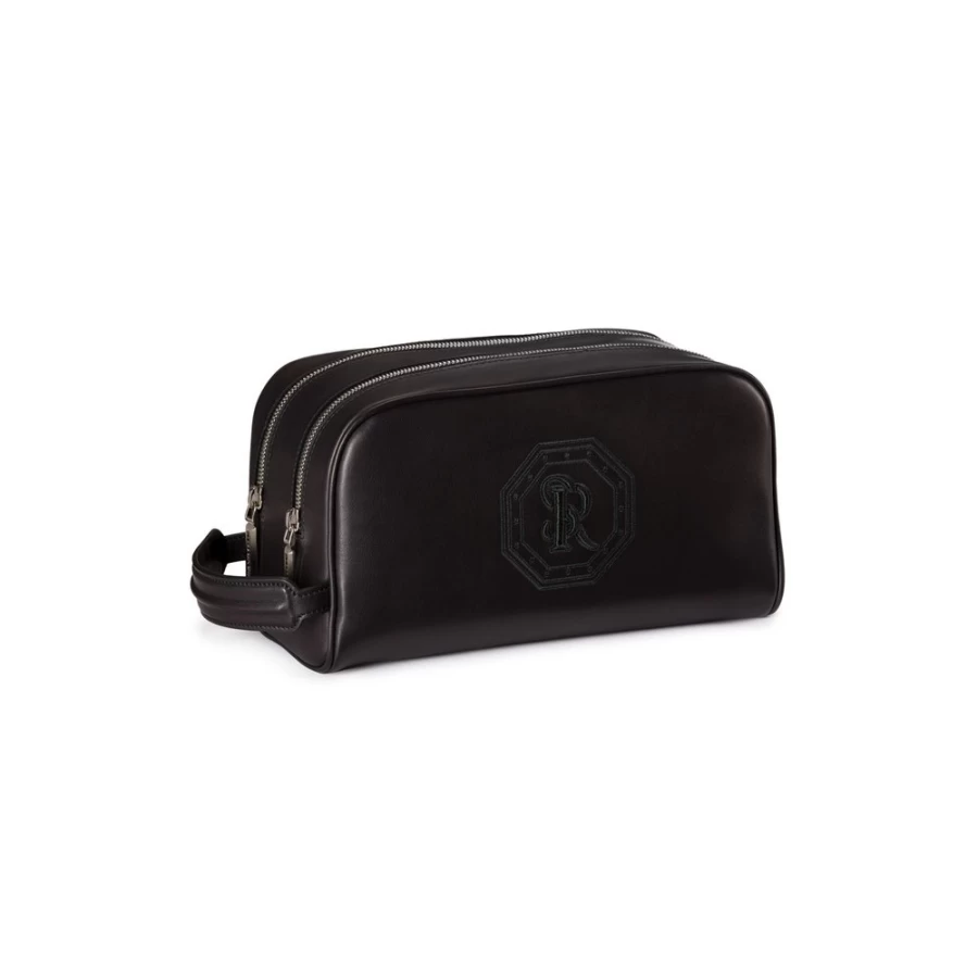 Stefano Ricci Handcrafted N999 Calfskin Leather Toiletry Bag for Men - Luxury Travel Accessory