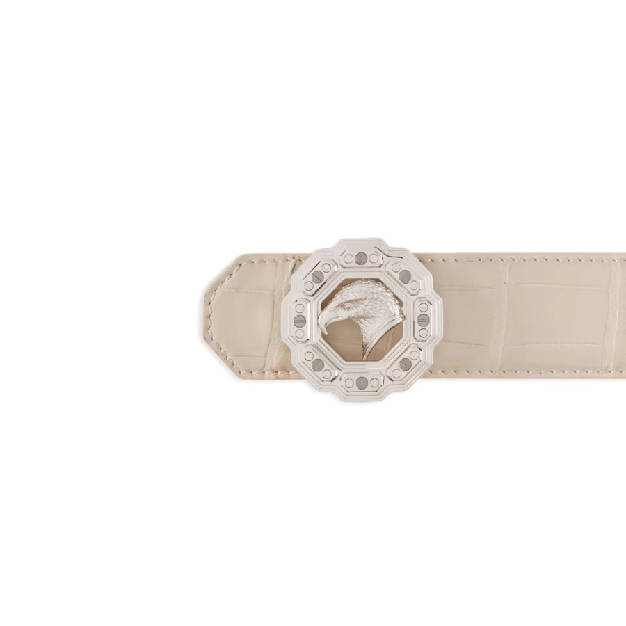 Stefano Ricci Luxury Matted Crocodile Skin Belt for Men - Premium Designer Accessory
