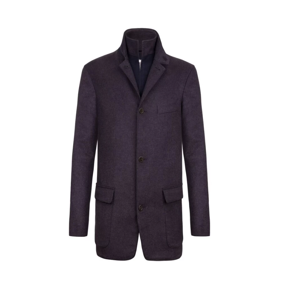 Stefano Ricci Men's Luxury Cashmere Top Coat for Winter – Premium Soft Warm Overcoat