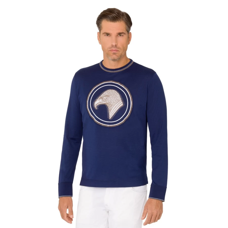 Stefano Ricci Men's Premium Long Sleeve T-Shirt for Luxury Casual Wear