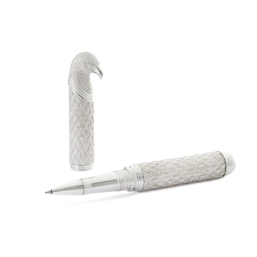 Stefano Ricci Sr Royal Eagle Luxury Silver Rollerball Pen for Premium Writing Experience