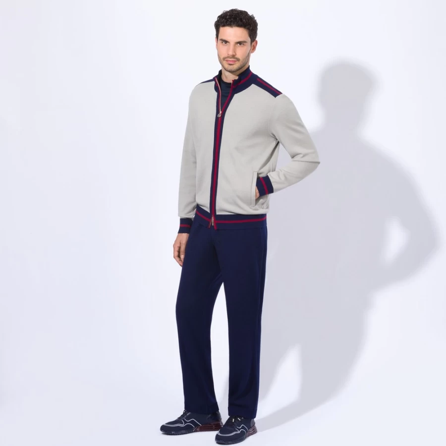 Stefano Ricci Men's Premium Jogging Suit Blouson - Luxury Tracksuit Jacket for Men