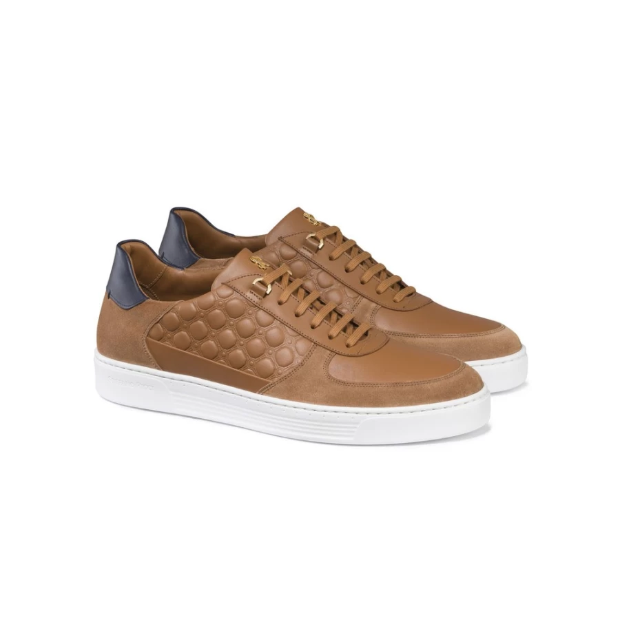 Stefano Ricci Luxury Suede & Calfskin Leather Men's Sneakers - Premium Italian Designer Shoes