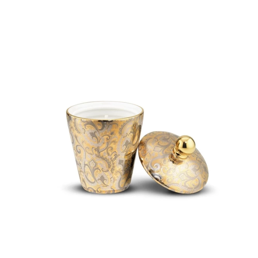 "Stefano Ricci Luxury Scented Candle - Gold & Platinum Fragrance for Home Decor"