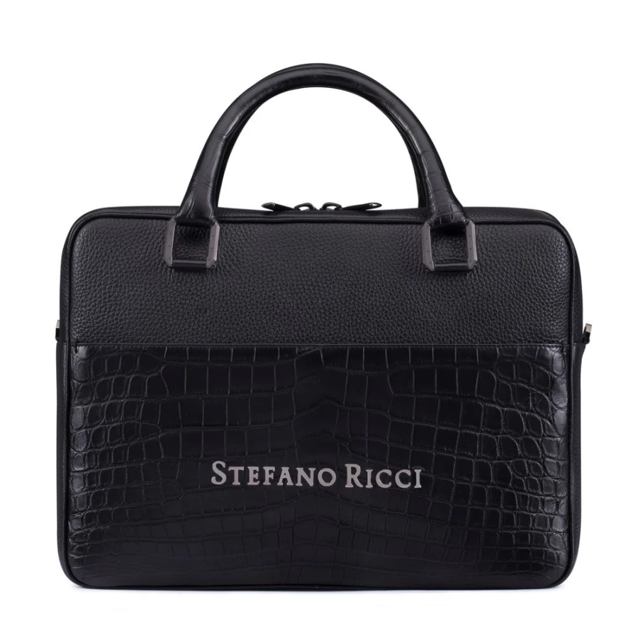 "Stefano Ricci Luxury Handmade Leather Business Bag for Professionals"