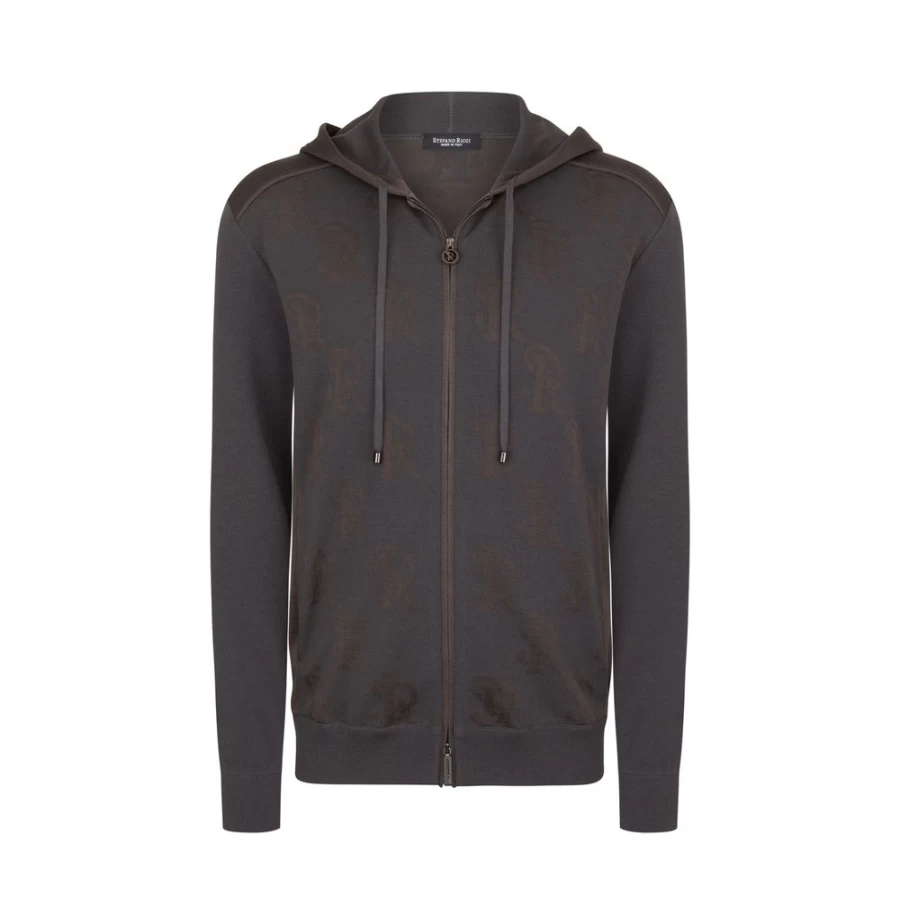 Stefano Ricci Men's Premium Hooded Zip Blouson Jacket - Luxury Designer Outerwear