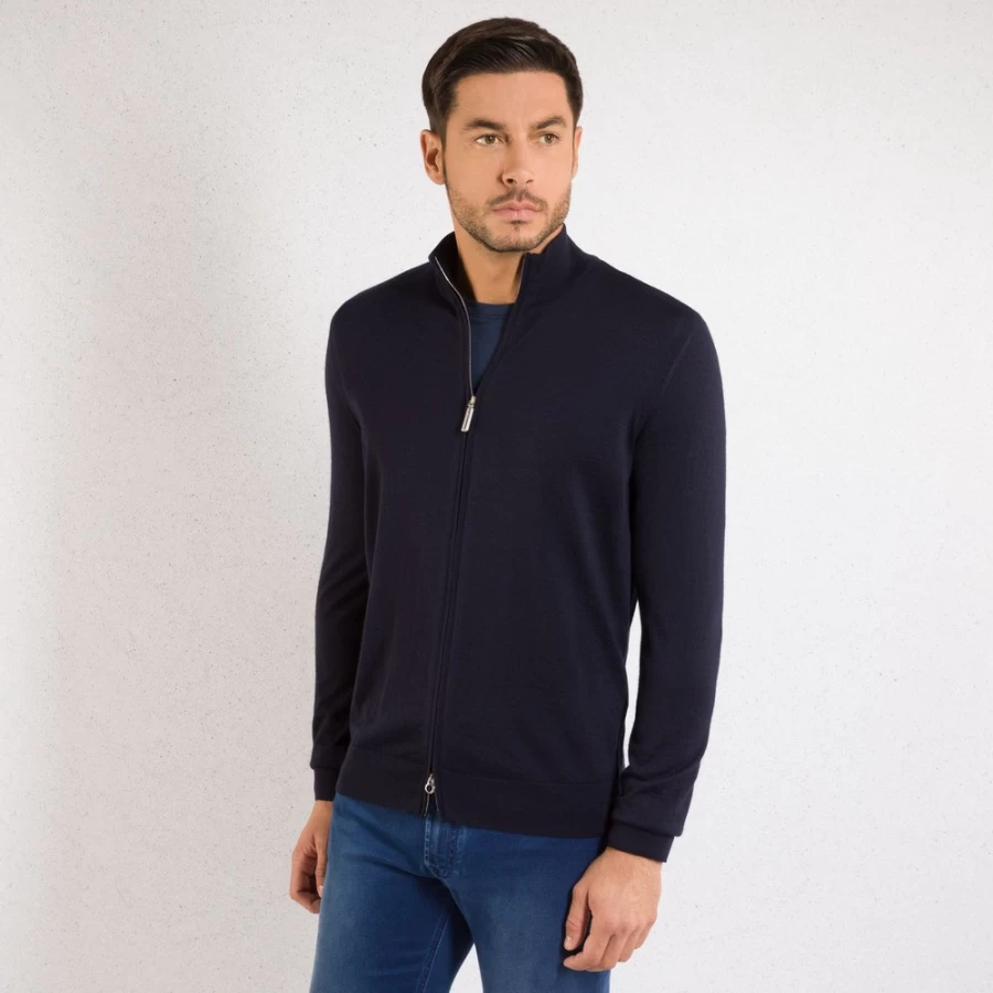 Stefano Ricci Men's Cashmere Silk Blend Knit Blouson Jacket in F23302_198