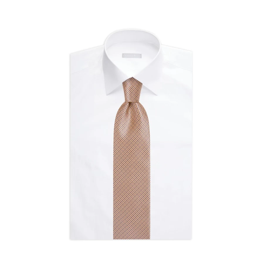 Stefano Ricci Luxury Hand-Printed Silk Tie for Men - Premium Italian Designer Necktie