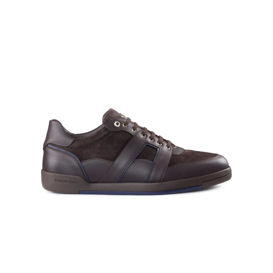"Stefano Ricci Luxury Calfskin Leather Sneakers for Men – Premium Italian Designer Shoes"