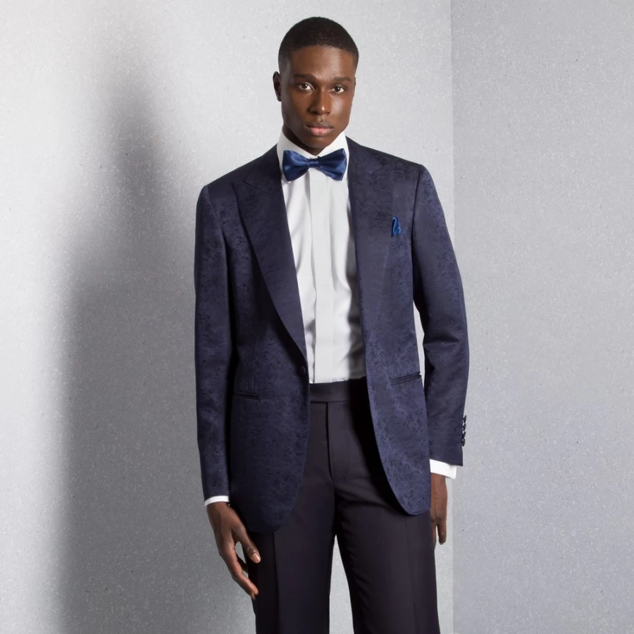 Stefano Ricci Men's ASF Tuxedo Jacket in Navy Blue - Premium Formal Wear for Elegant Occasions