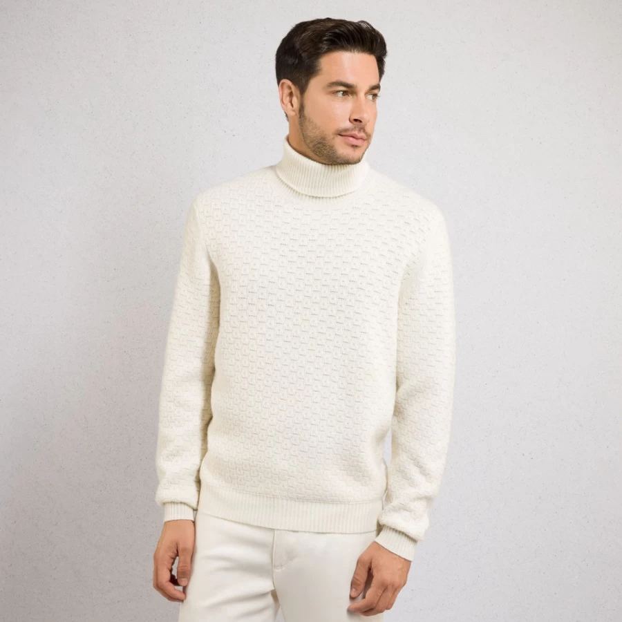 Stefano Ricci Men's Cashmere Turtleneck Sweater in F23321_200 Color