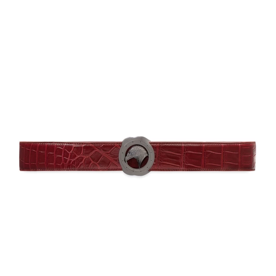 Stefano Ricci Luxury Matted Crocodile Leather Belt in R015 Brown for Men
