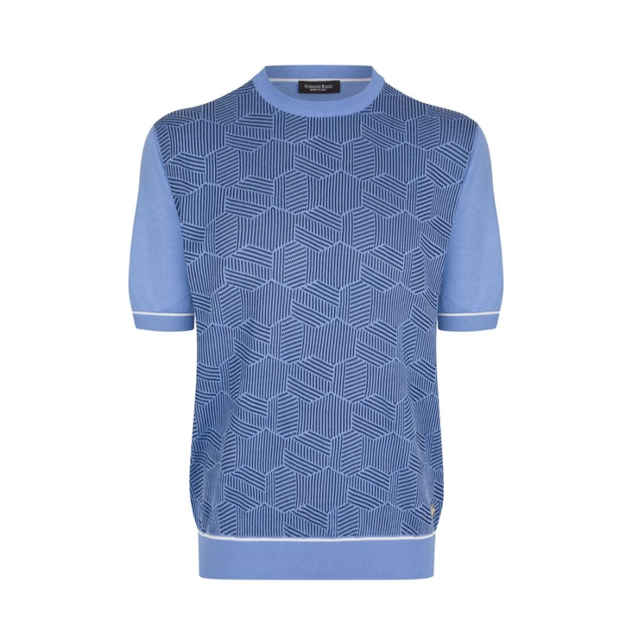 Stefano Ricci Men's Luxury Crew Neck Sweater - Premium Cotton Knitwear for Men