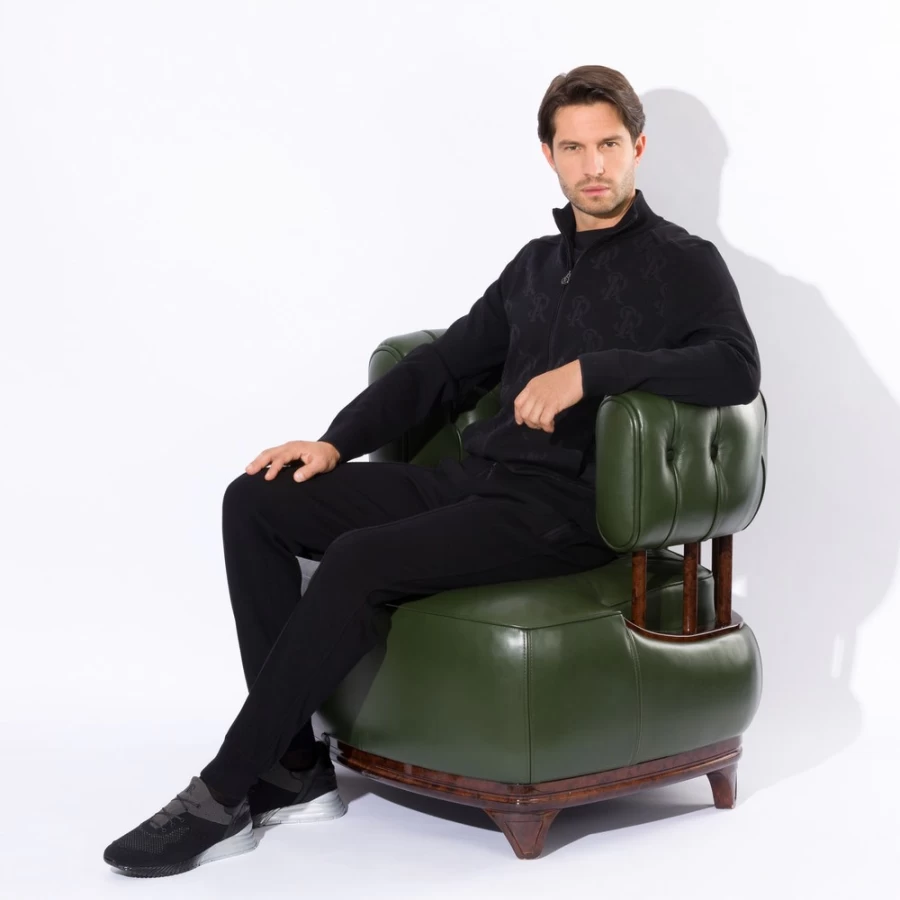 Stefano Ricci Men's Premium Jogging Suit Blouson - Luxury Tracksuit Jacket for Men