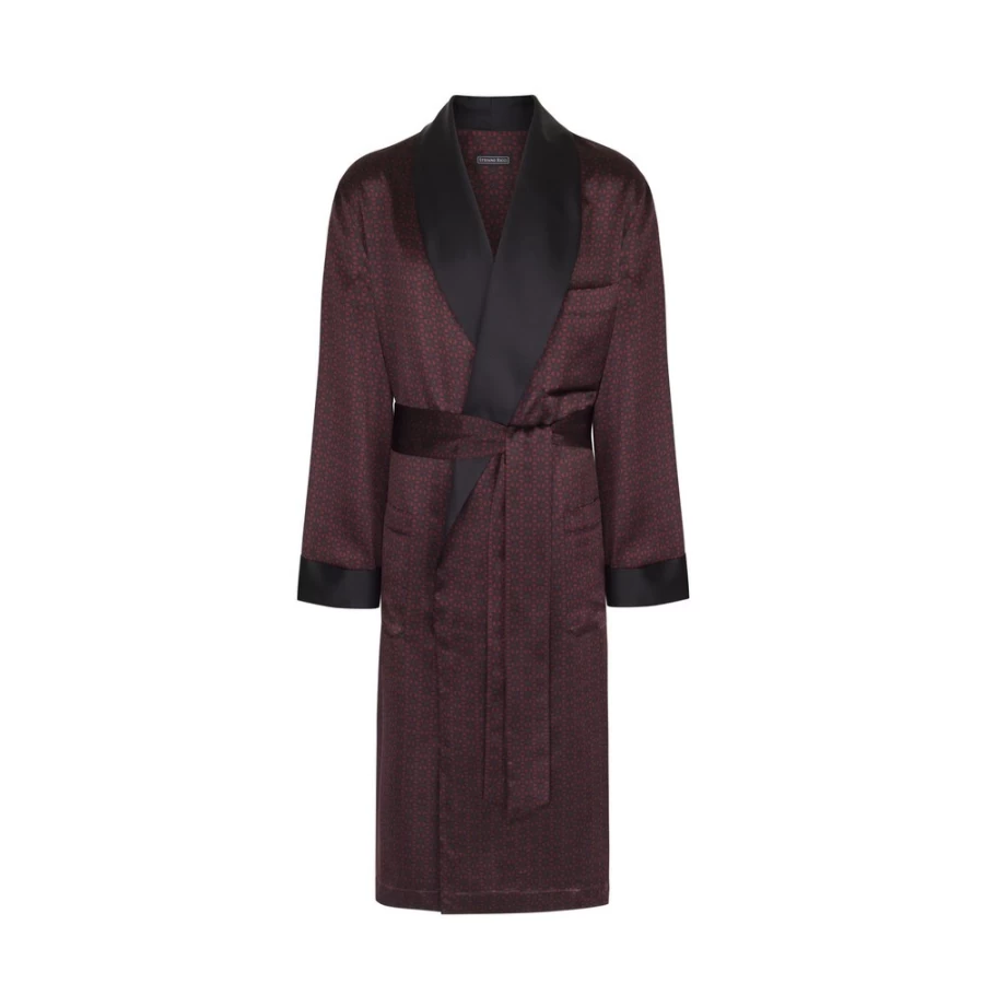 Stefano Ricci Men's Luxury Silk Robe - Premium Elegant Bathrobe for Gentlemen
