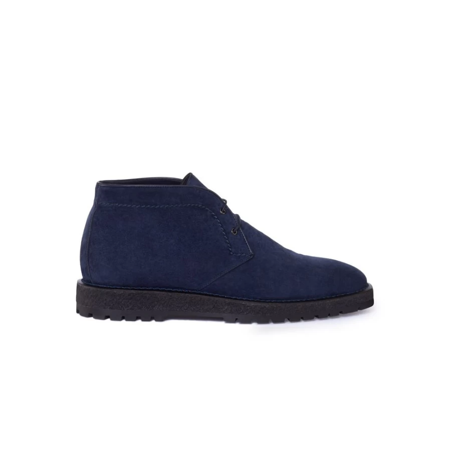 Stefano Ricci Men's Luxe Calfskin Suede Chukka Boots - Premium Italian Leather Ankle Boots for Men
