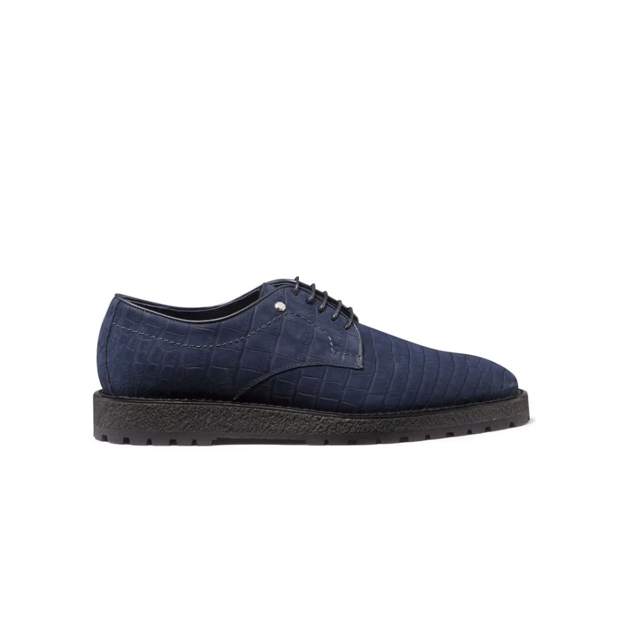 "Stefano Ricci Luxury Nubuck Crocodile Derby Dress Shoes for Men"