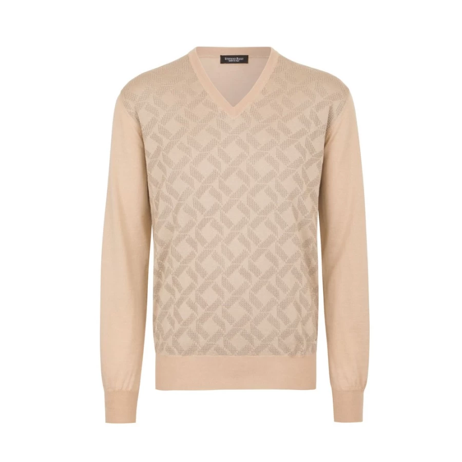 Stefano Ricci Men's V-Neck Sweater in F22476_3211 Color
