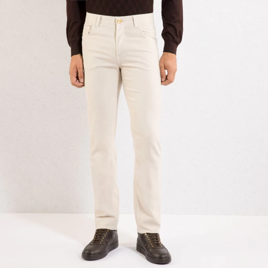 "Stefano Ricci Men's Tapered Jeans - Premium Slim Fit Denim Pants for Men"