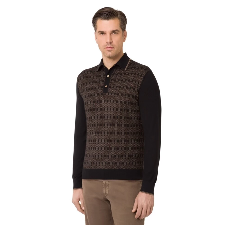 Stefano Ricci Men's Premium Three-Button Polo Shirt in Classic Color F19354_3131