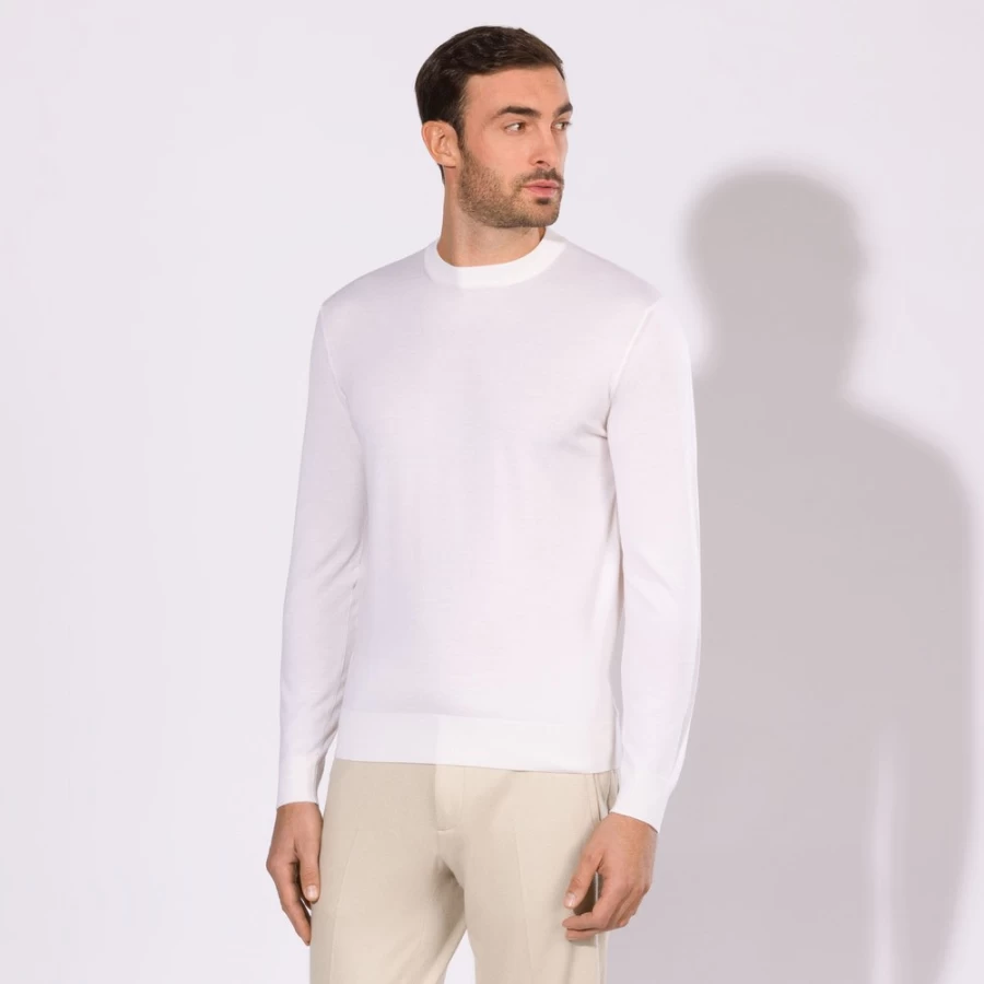 Stefano Ricci Men's Luxury Crewneck Sweater - Premium Cotton Knitwear for Gentlemen