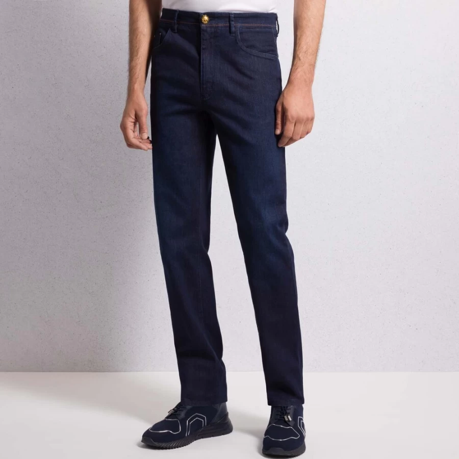Stefano Ricci Men's Premium Luxury Jeans - High-Quality Denim for Style & Comfort