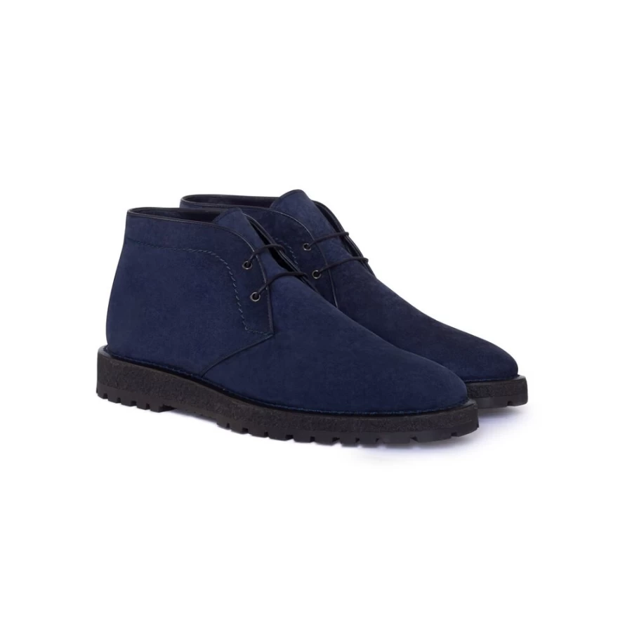 Stefano Ricci Men's Luxe Calfskin Suede Chukka Boots - Premium Italian Leather Ankle Boots for Men