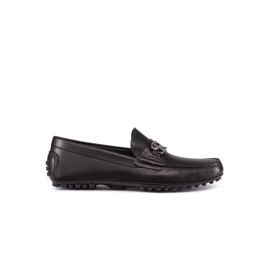 Stefano Ricci Men's Calfskin Leather Driving Shoes in Color N999 – Premium Luxury Loafers for Men