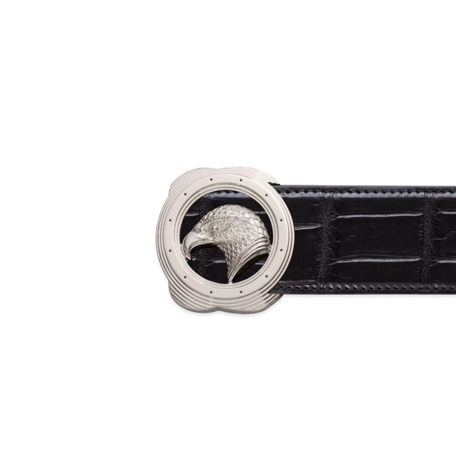 Stefano Ricci Handmade Matte Crocodile Leather Belt in N999 Brown - Luxury Men's Accessory