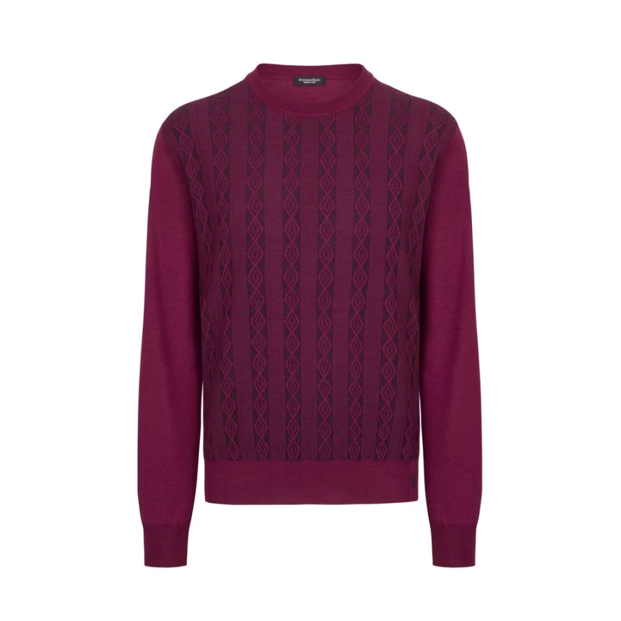 Stefano Ricci Men's Luxury Crew Neck Sweater - Premium Cotton Knitwear for Elegant Casual Wear