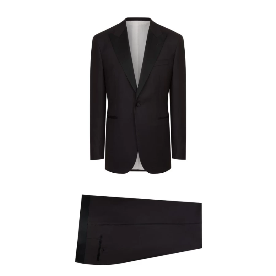 "Stefano Ricci Men's Luxury One-Button Evening Suit for Formal Events"
