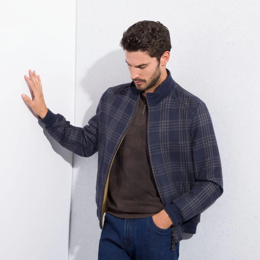 Stefano Ricci Men's Reversible Bomber Jacket Blouson | Luxury Designer Outerwear