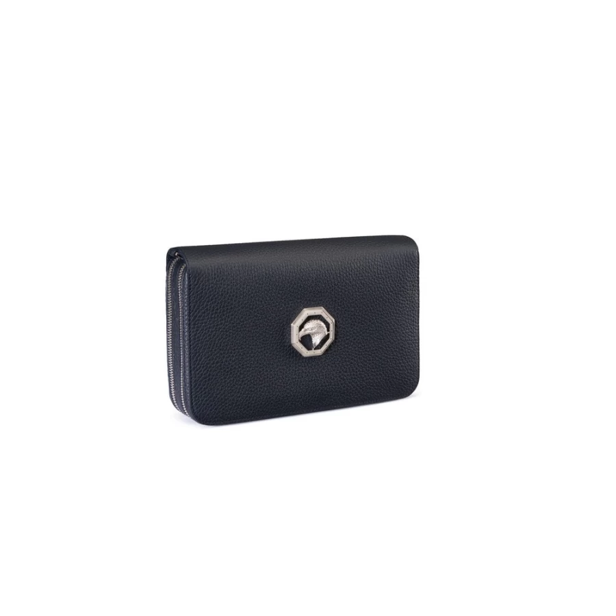 "Stefano Ricci Luxury Calfskin Leather Zip-Around Wallet for Men"