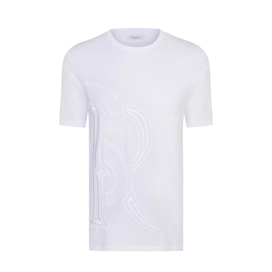 Stefano Ricci Men's Luxury Crewneck T-Shirt Premium Cotton Classic Fit