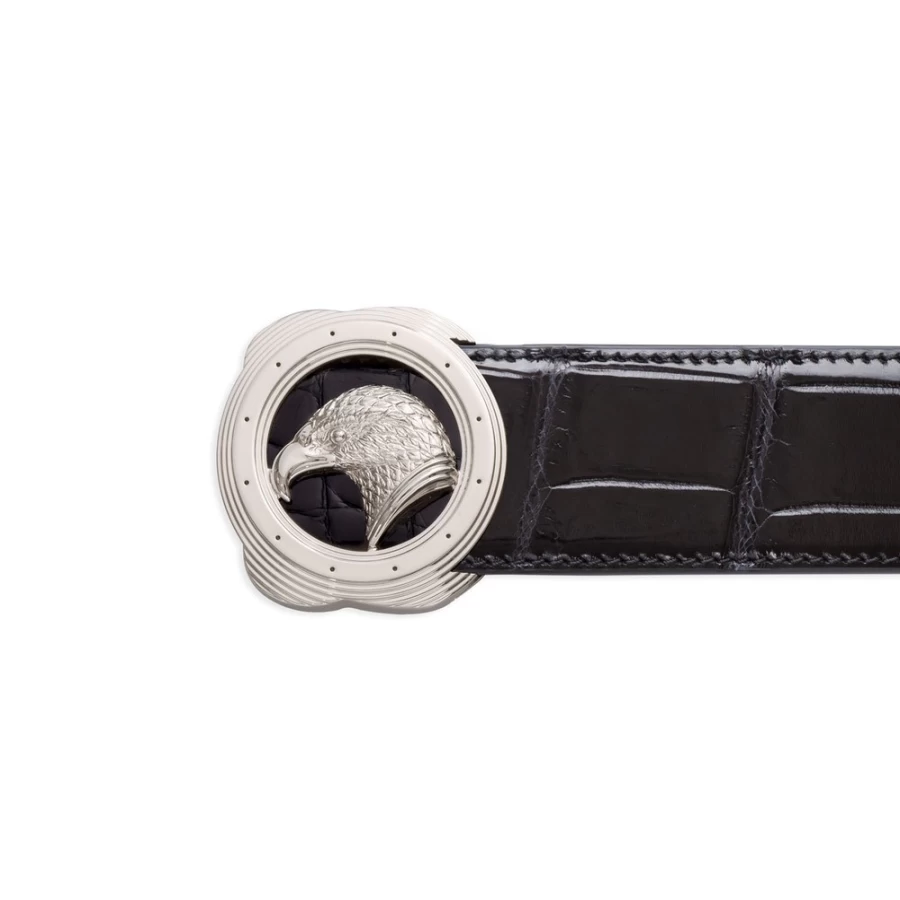 Stefano Ricci Luxury Diamante-Embellished Genuine Crocodile Skin Belt for Men