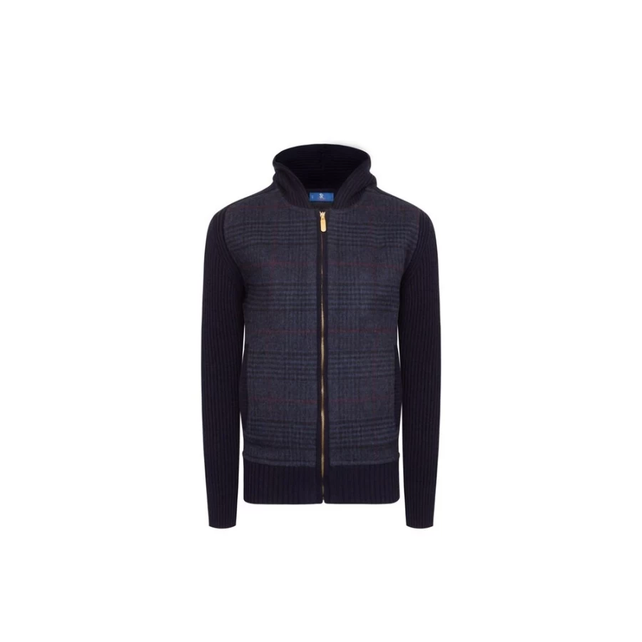 Stefano Ricci Junior Hooded Knit Blouson Jacket for Kids - Premium Cotton Blend Zip-Up Sweatshirt